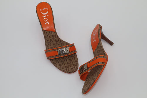 Dior SS2005 Orange Diorissimo Mules