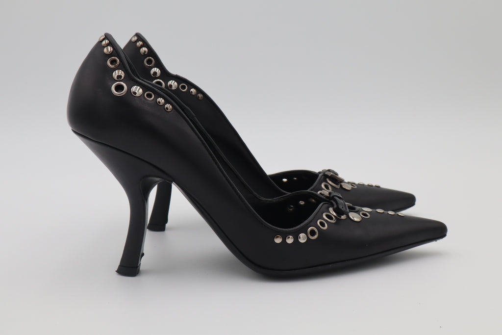 PRADA Studded Leather Pumps