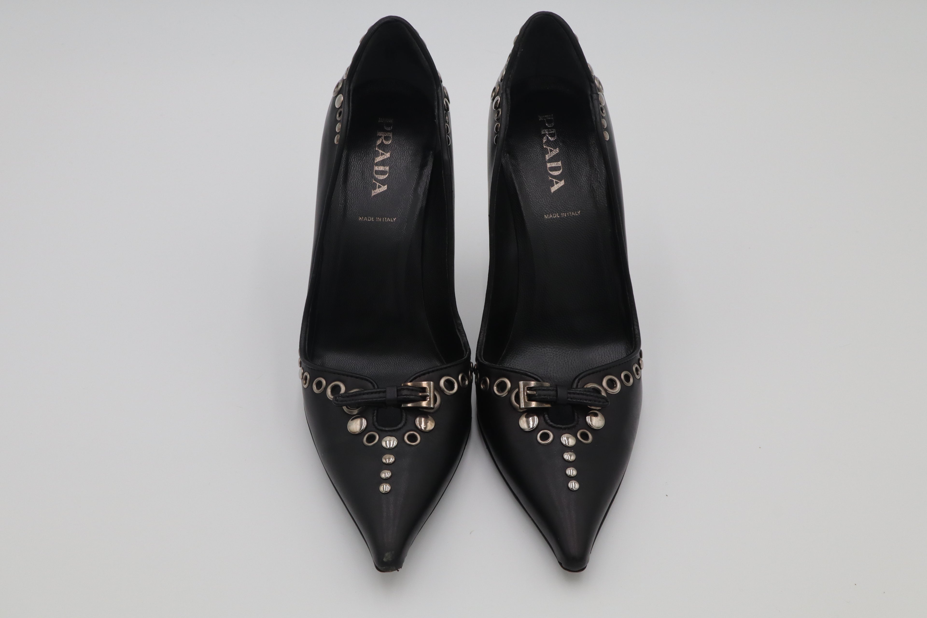PRADA Studded Leather Pumps