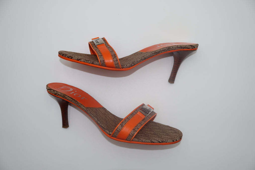 Dior SS2005 Orange Diorissimo Mules