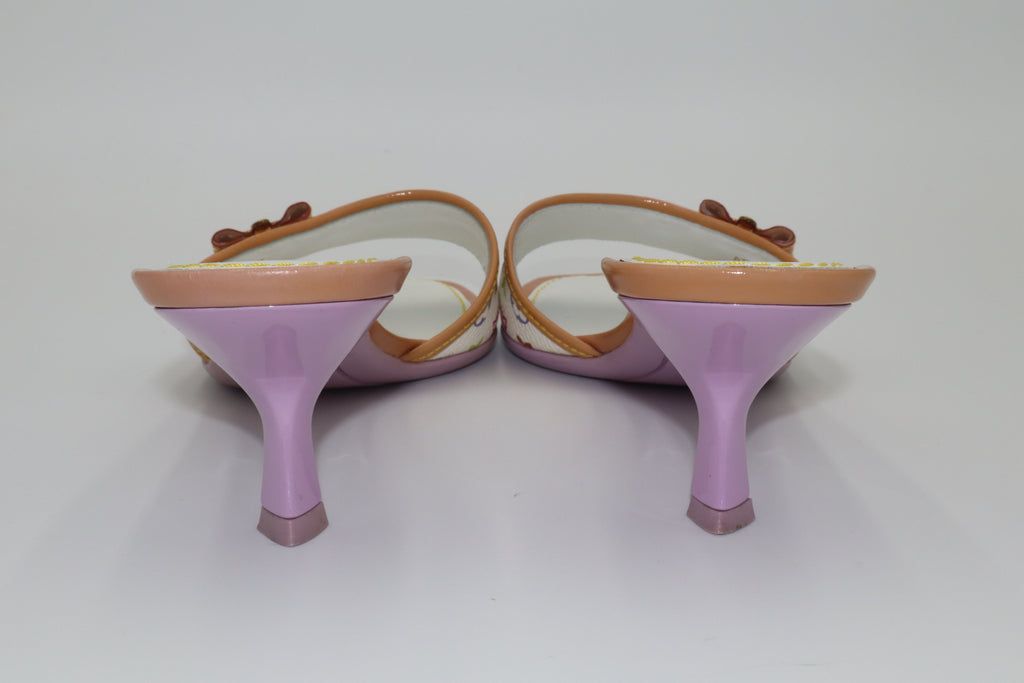 Louis Vuitton x Takashi Murakami Multicolore Monogram Mule Heels
