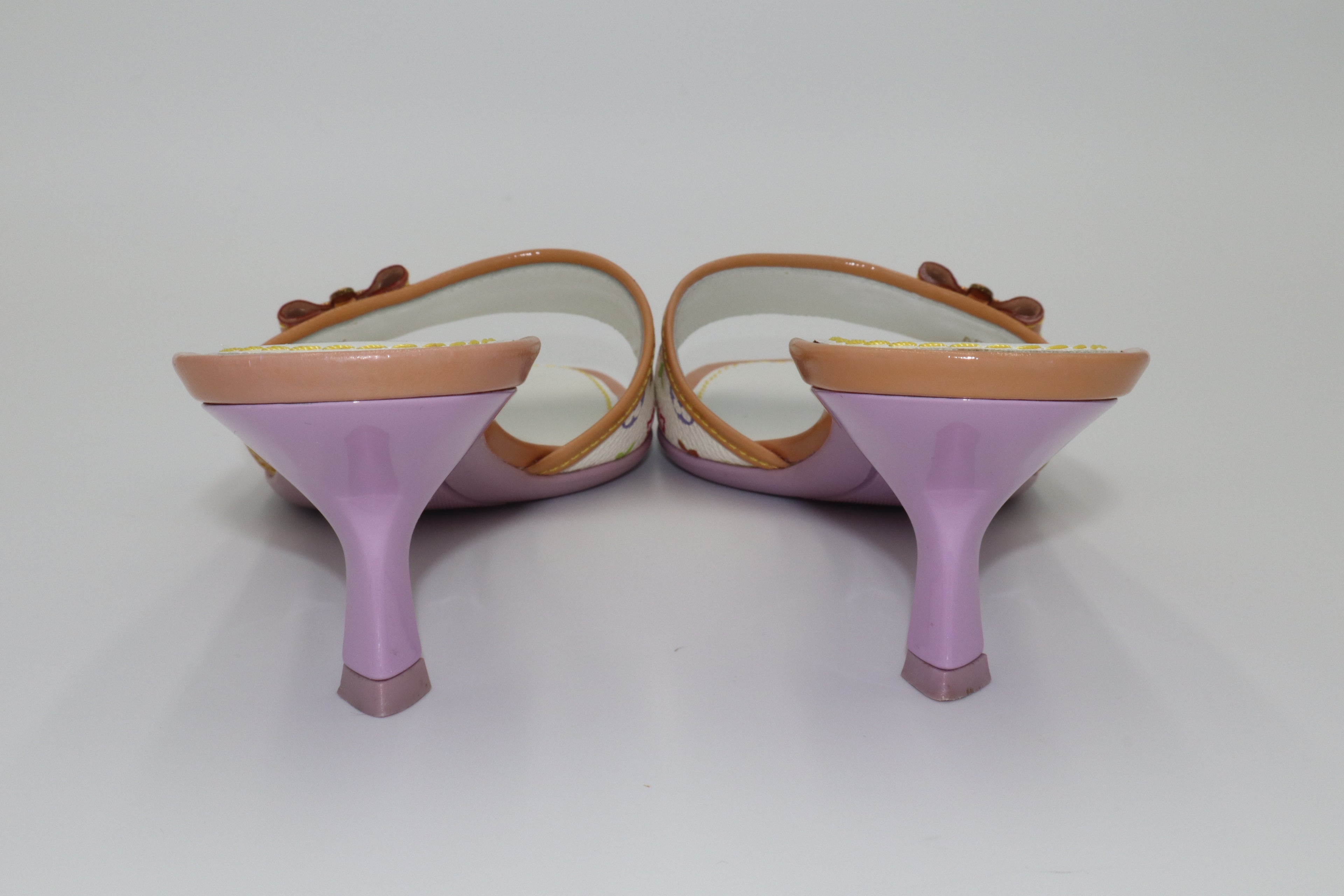 Louis Vuitton x Takashi Murakami Multicolore Monogram Mule Heels