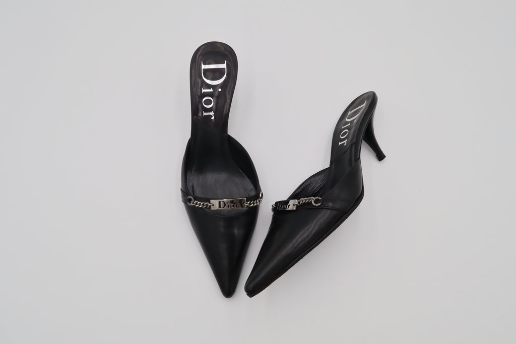 Dior Logo Chain Mules | 35