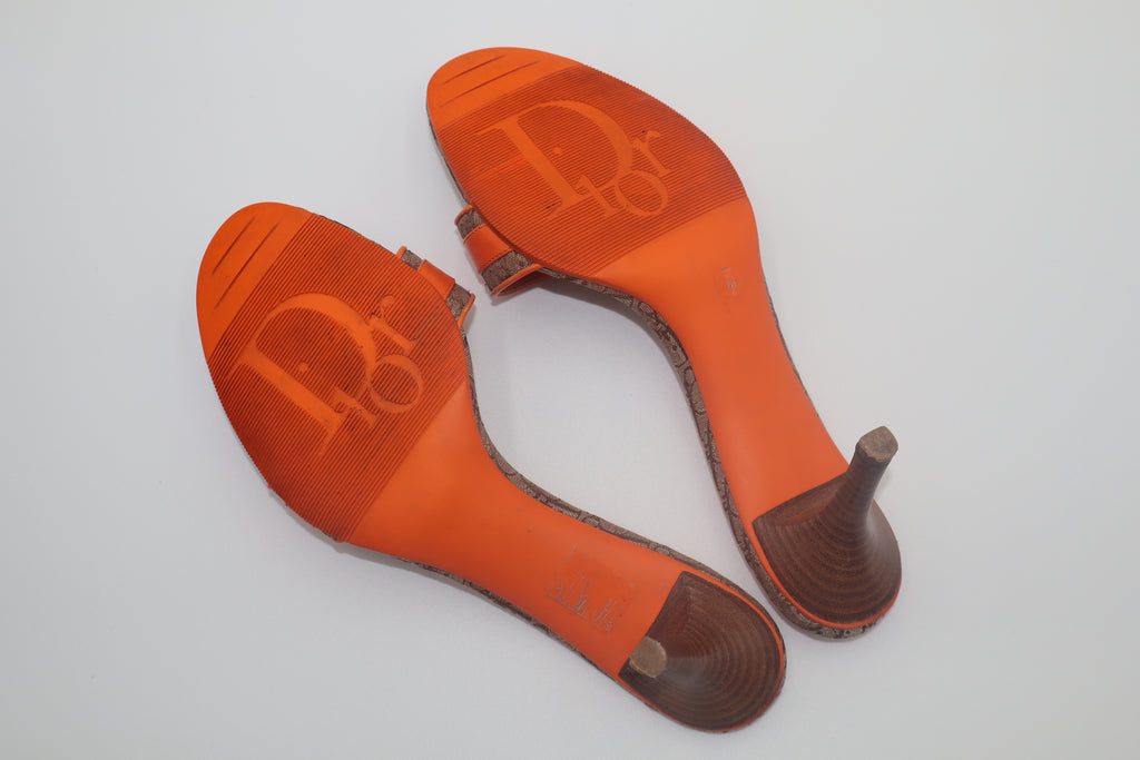 Dior SS2005 Orange Diorissimo Mules