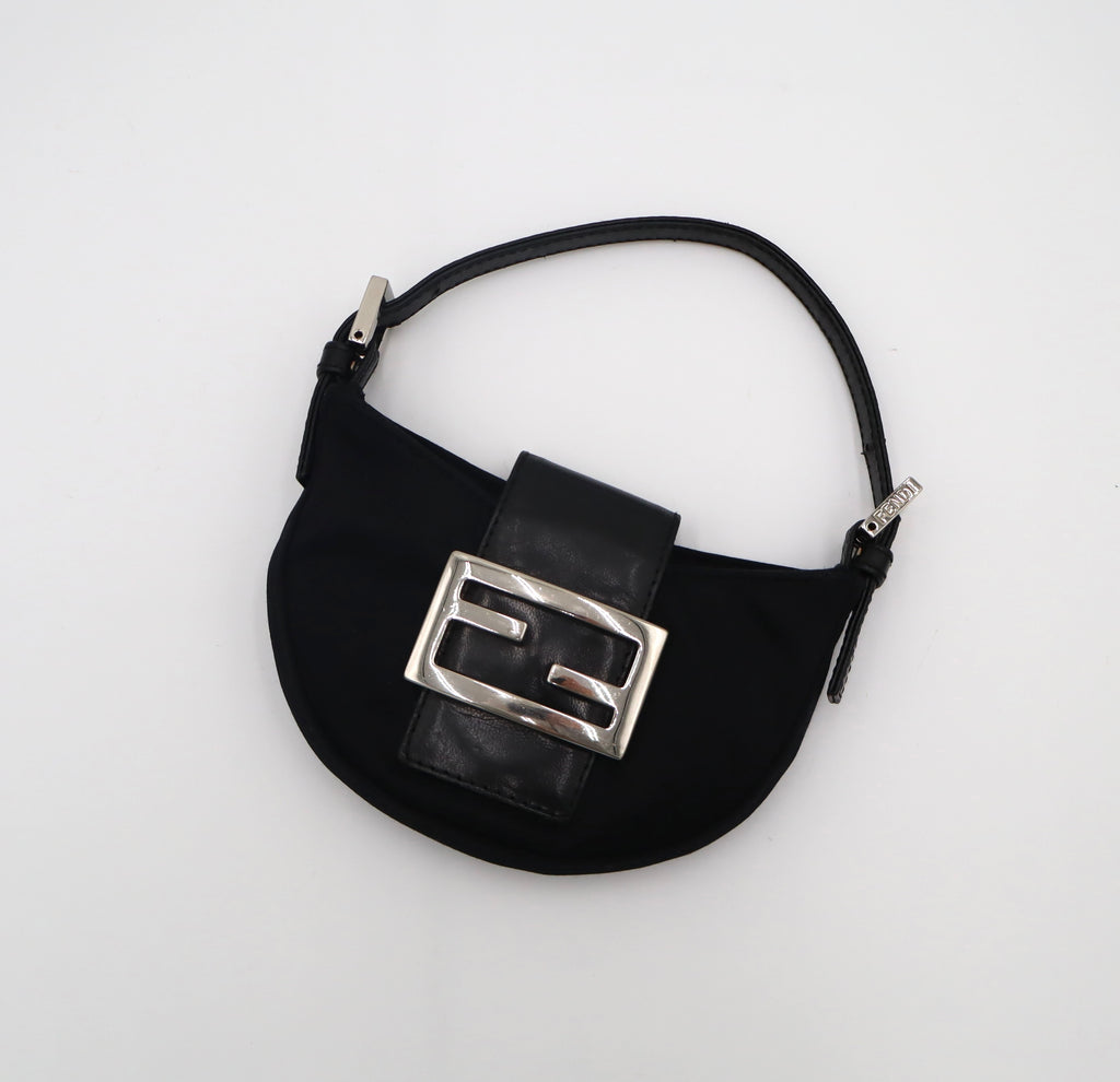 Fendi Black Mini Croissant