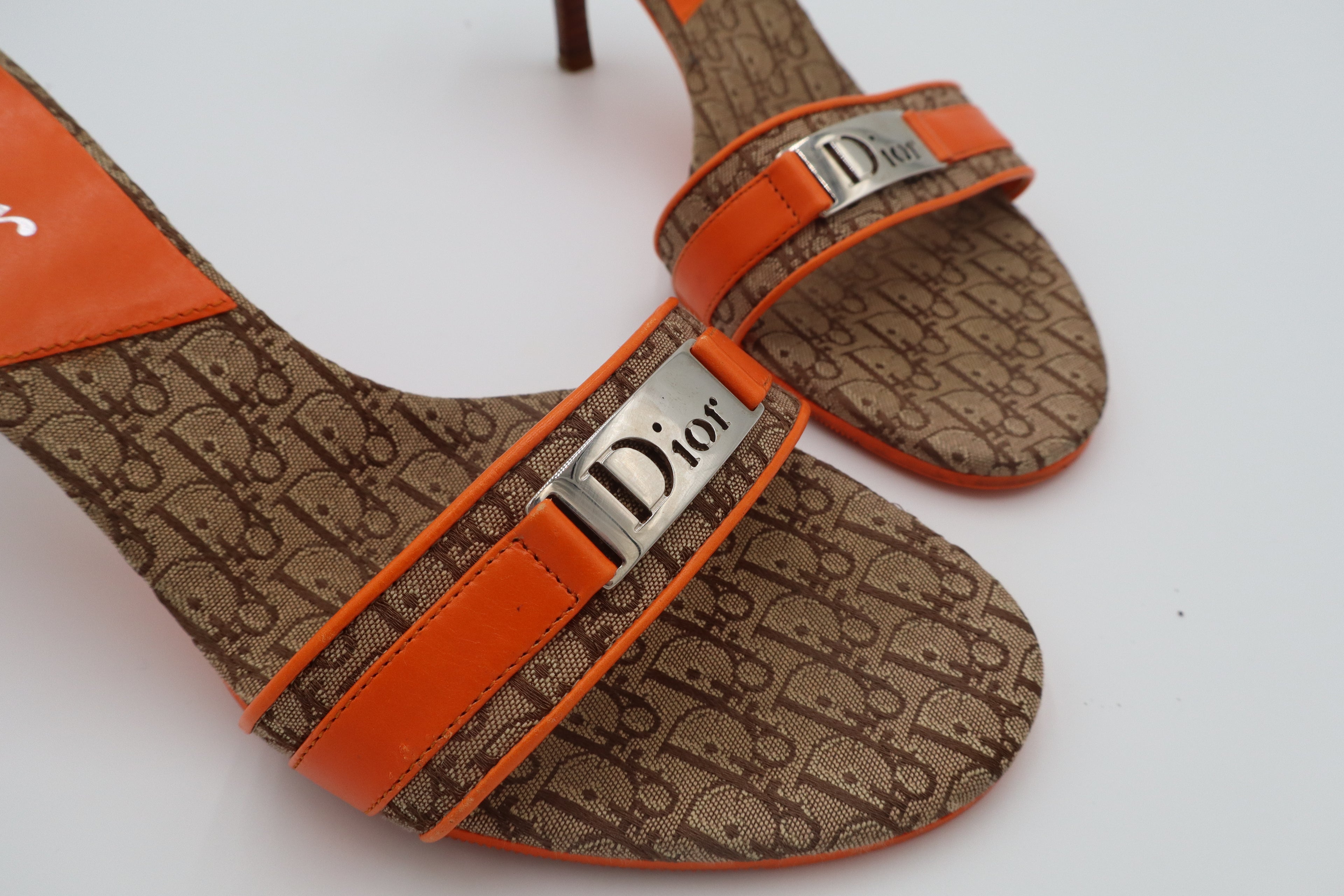 Dior SS2005 Orange Diorissimo Mules