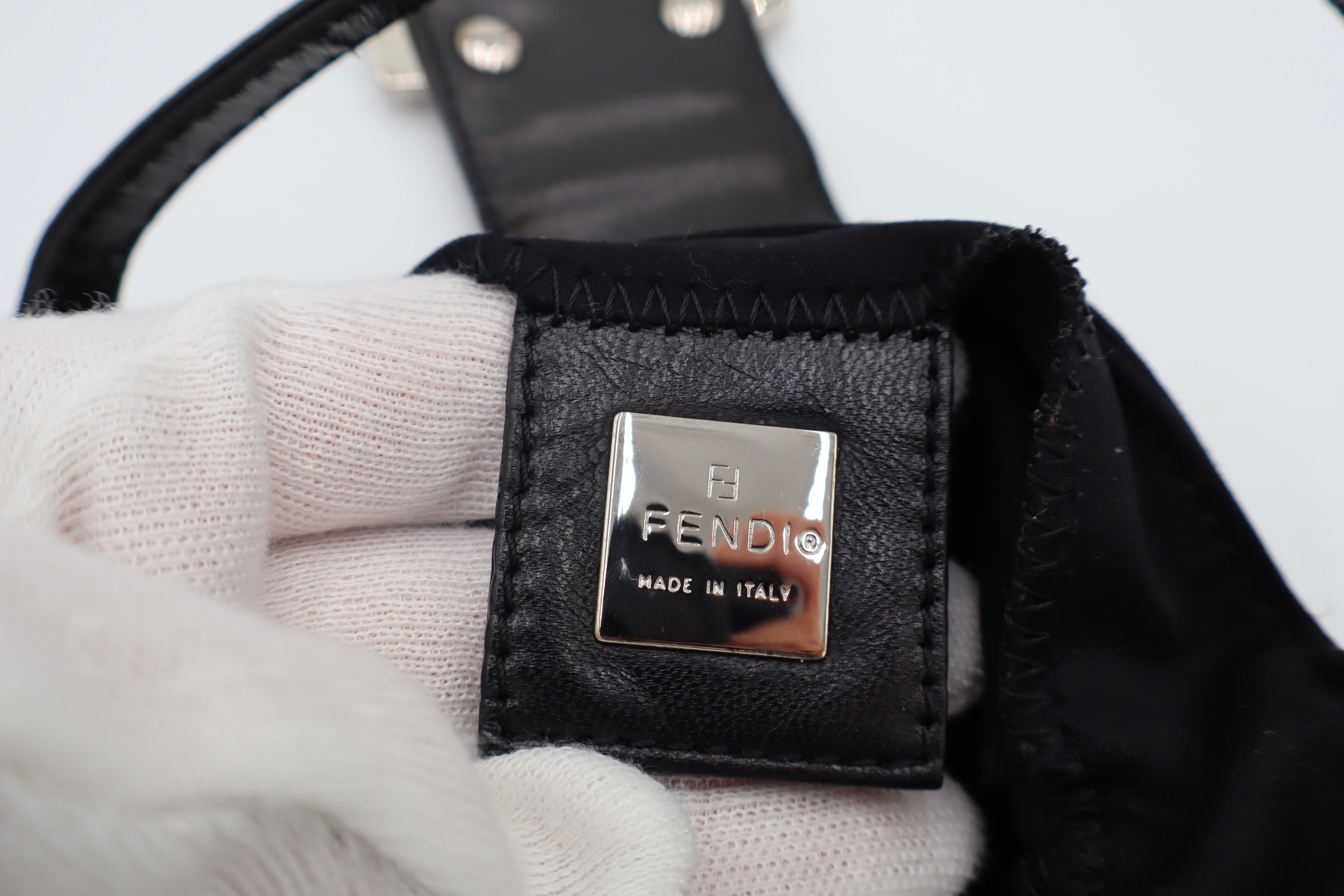 Fendi Black Mini Croissant