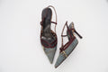 Dolce & Gabbana distressed denim slingback heels