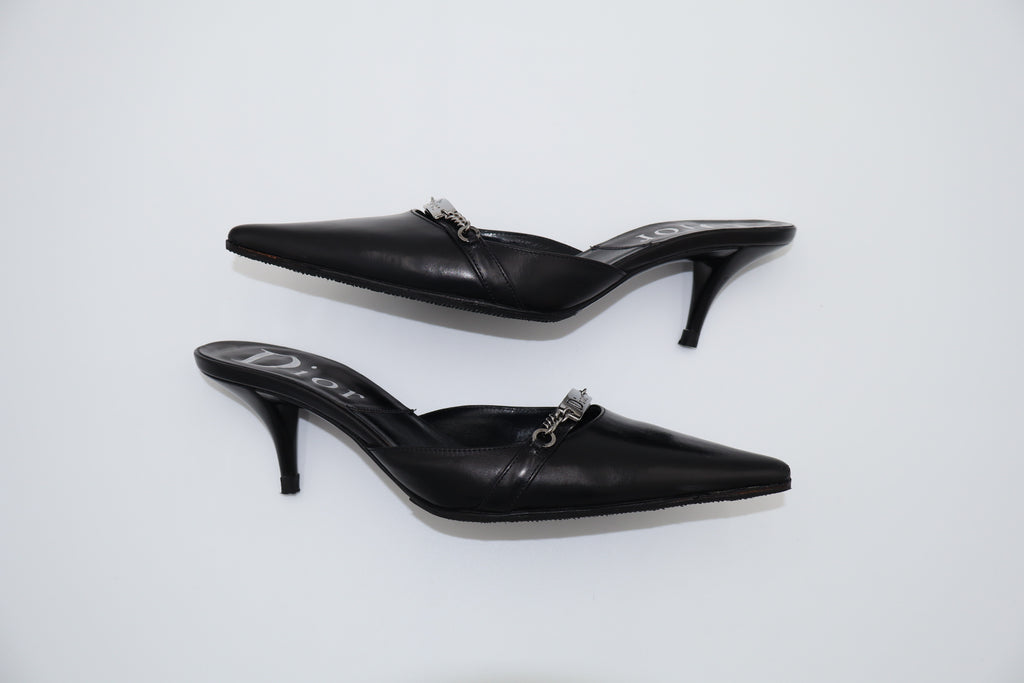 Dior Logo Chain Mules | 35