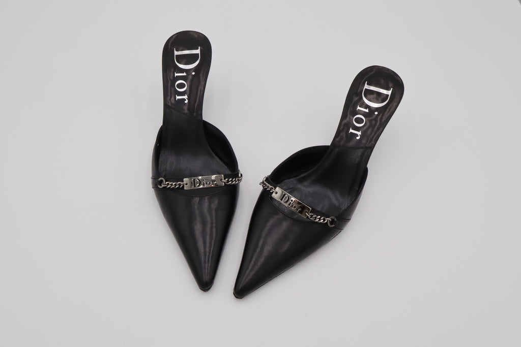 Dior Logo Chain Mules | 35