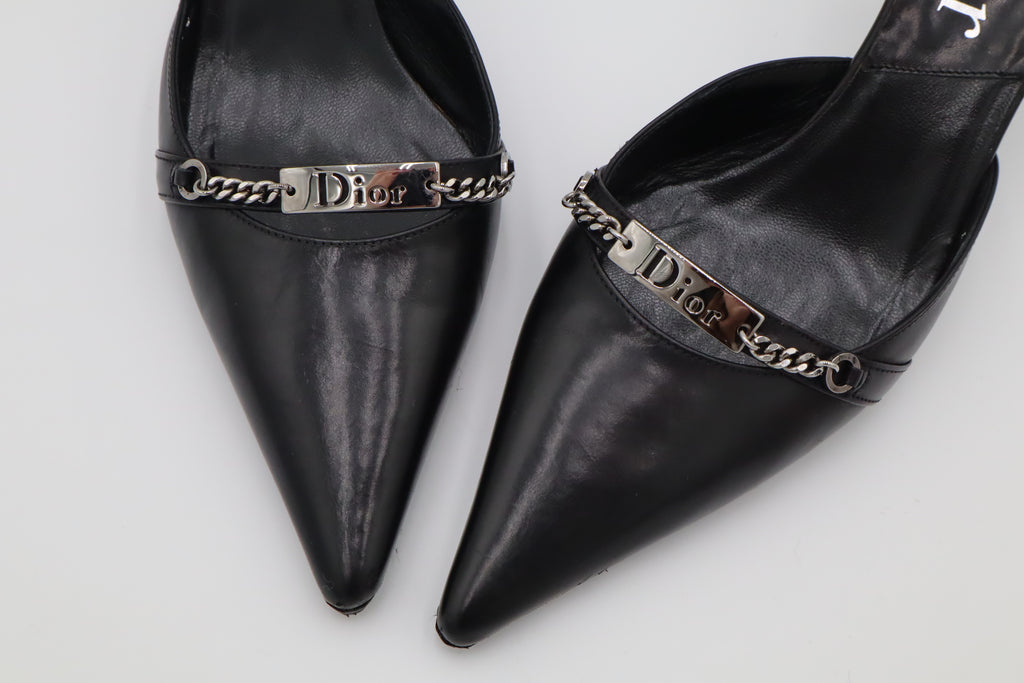 Dior Logo Chain Mules | 35
