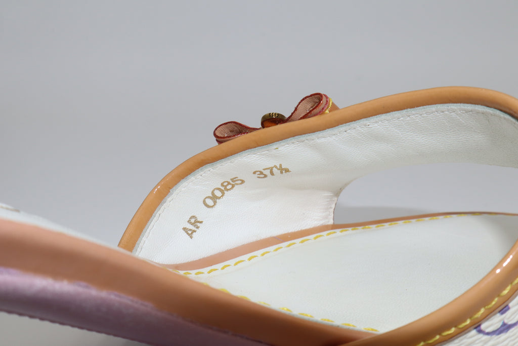 Louis Vuitton x Takashi Murakami Multicolore Monogram Mule Heels