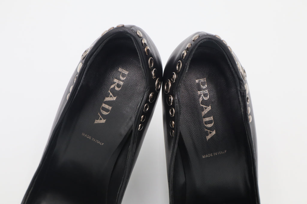 PRADA Studded Leather Pumps