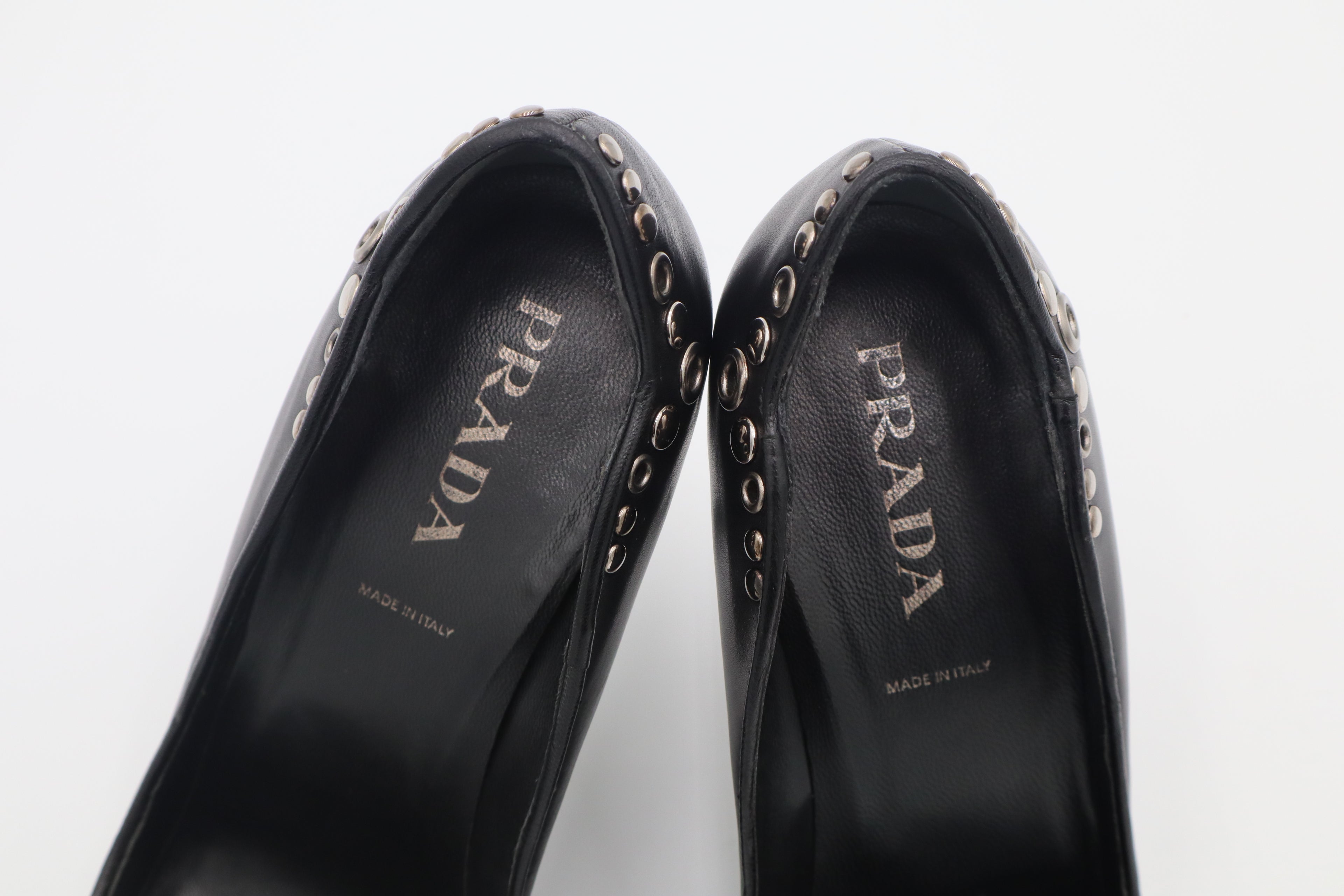 PRADA Studded Leather Pumps