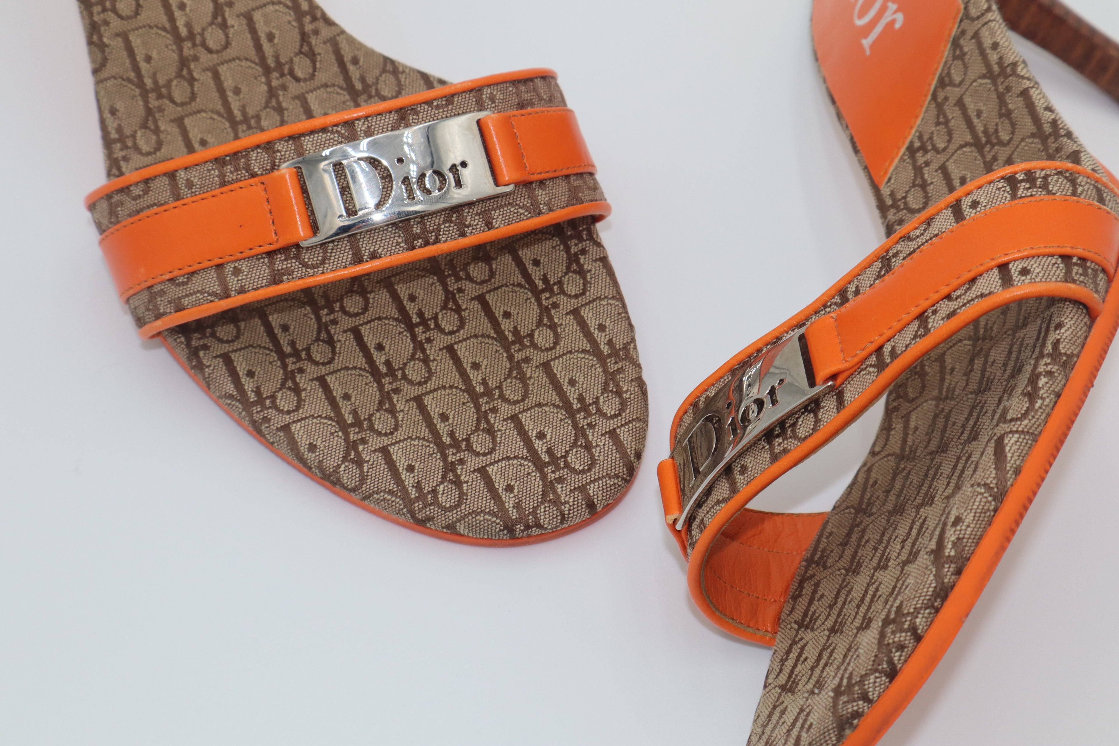 Dior SS2005 Orange Diorissimo Mules