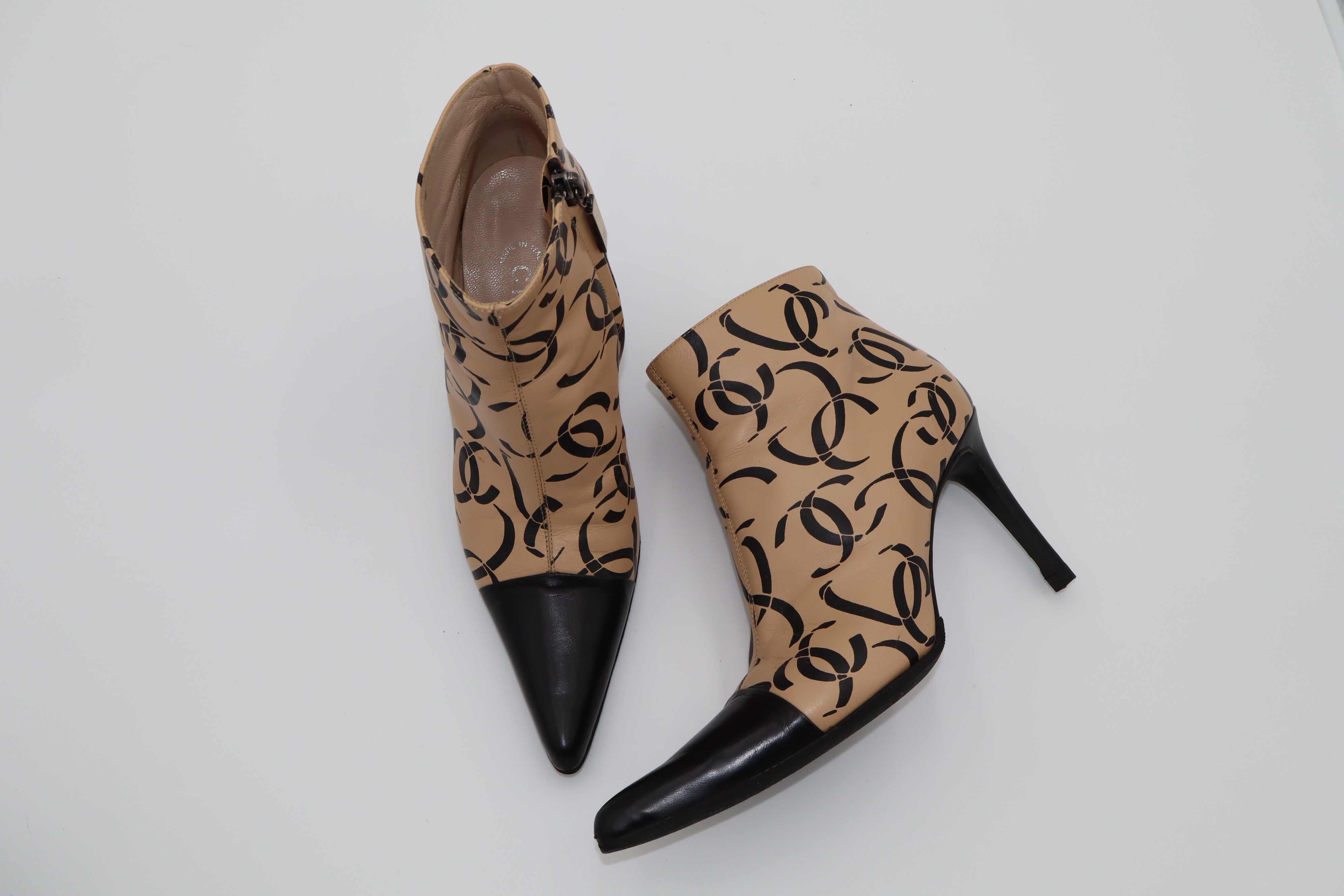 Chanel F/W 2000 CC Monogram Print Ankle Boots | 37 – Capsule Édit