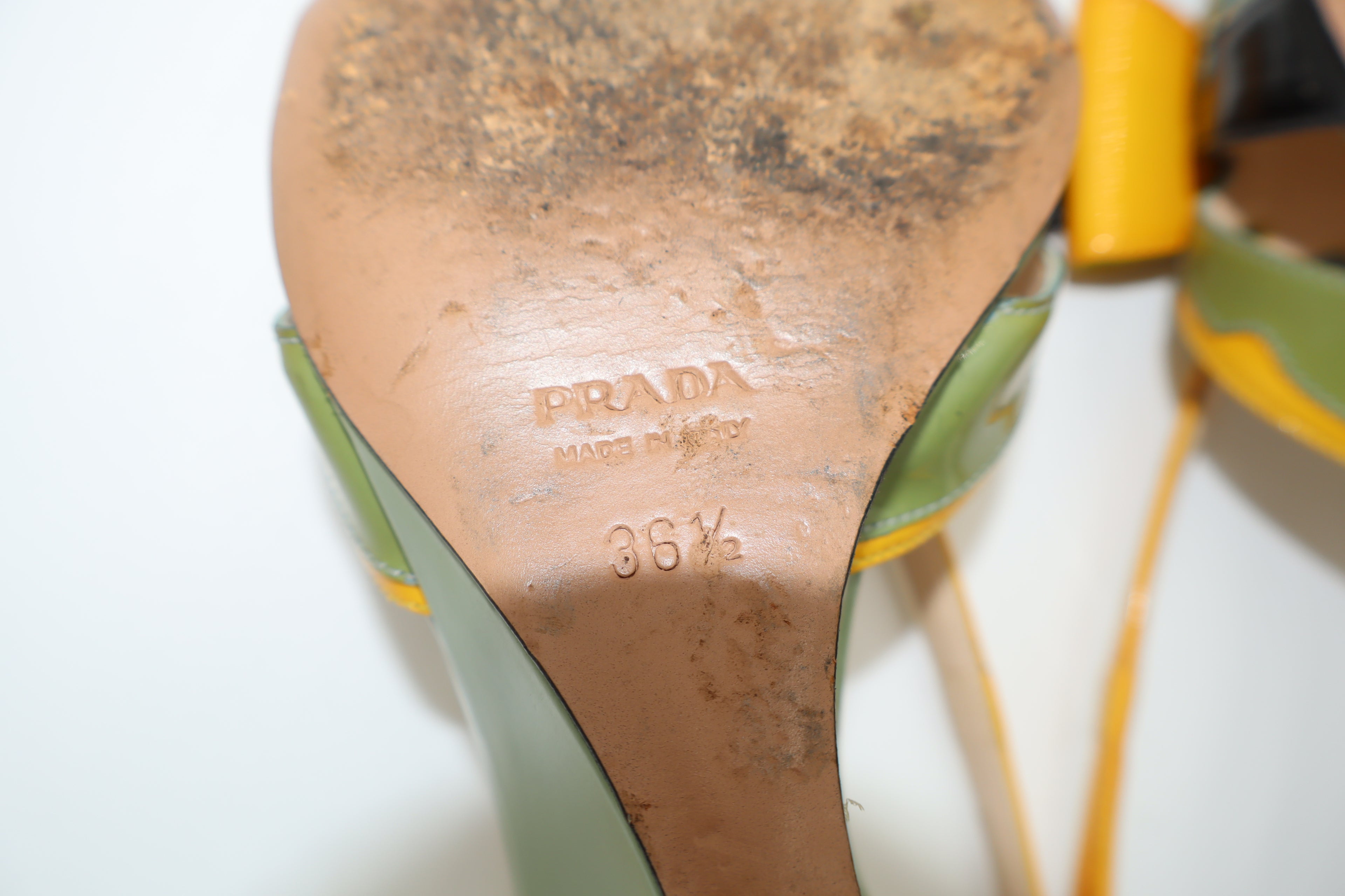 SS 2012 Prada Hot Rod slingback wedge sandals