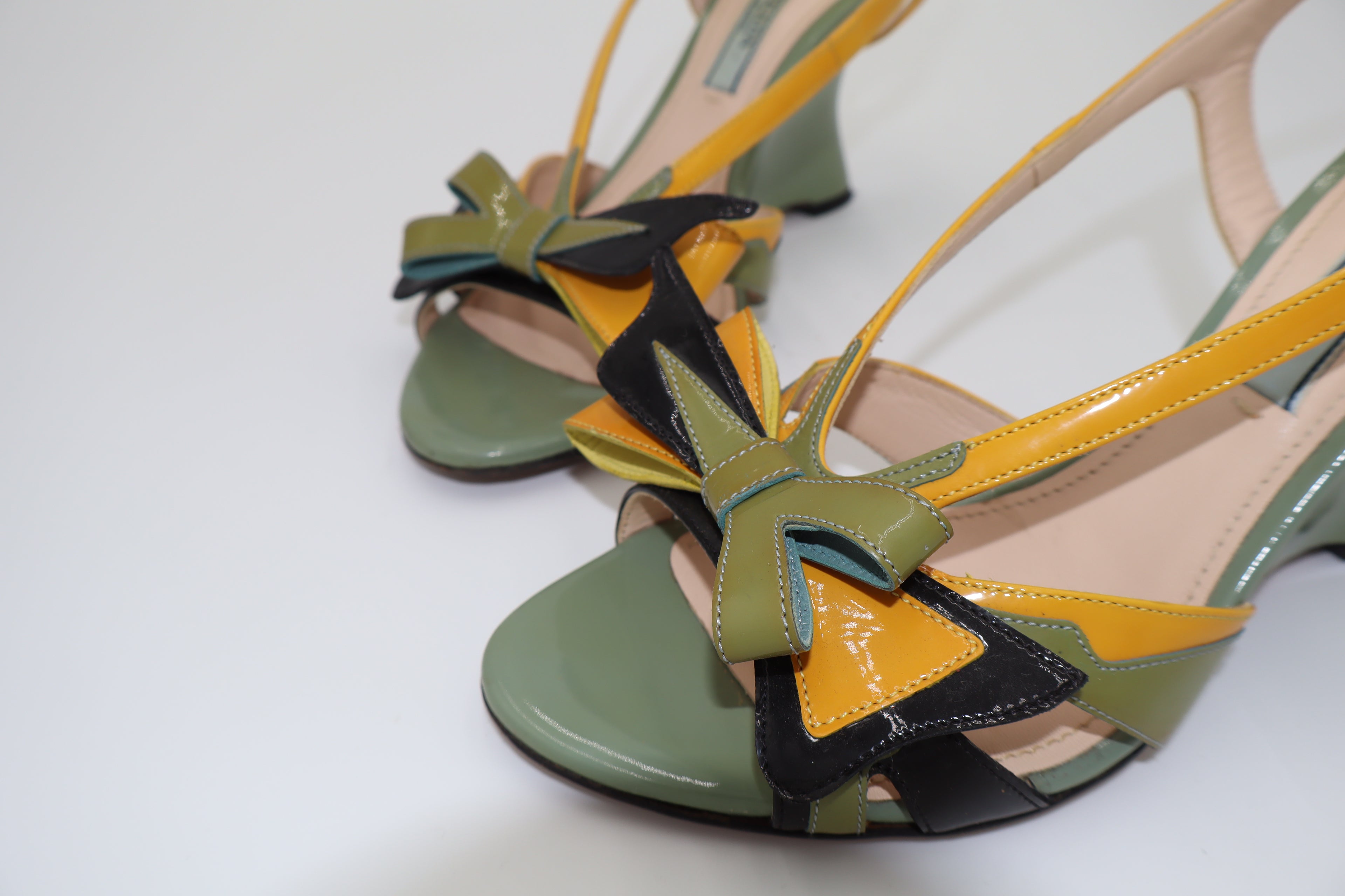 SS 2012 Prada Hot Rod slingback wedge sandals